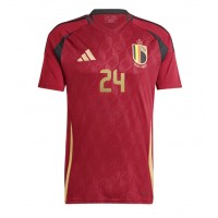 Belgium Amadou Onana #24 Replica Home Shirt Euro 2024 Short Sleeve
